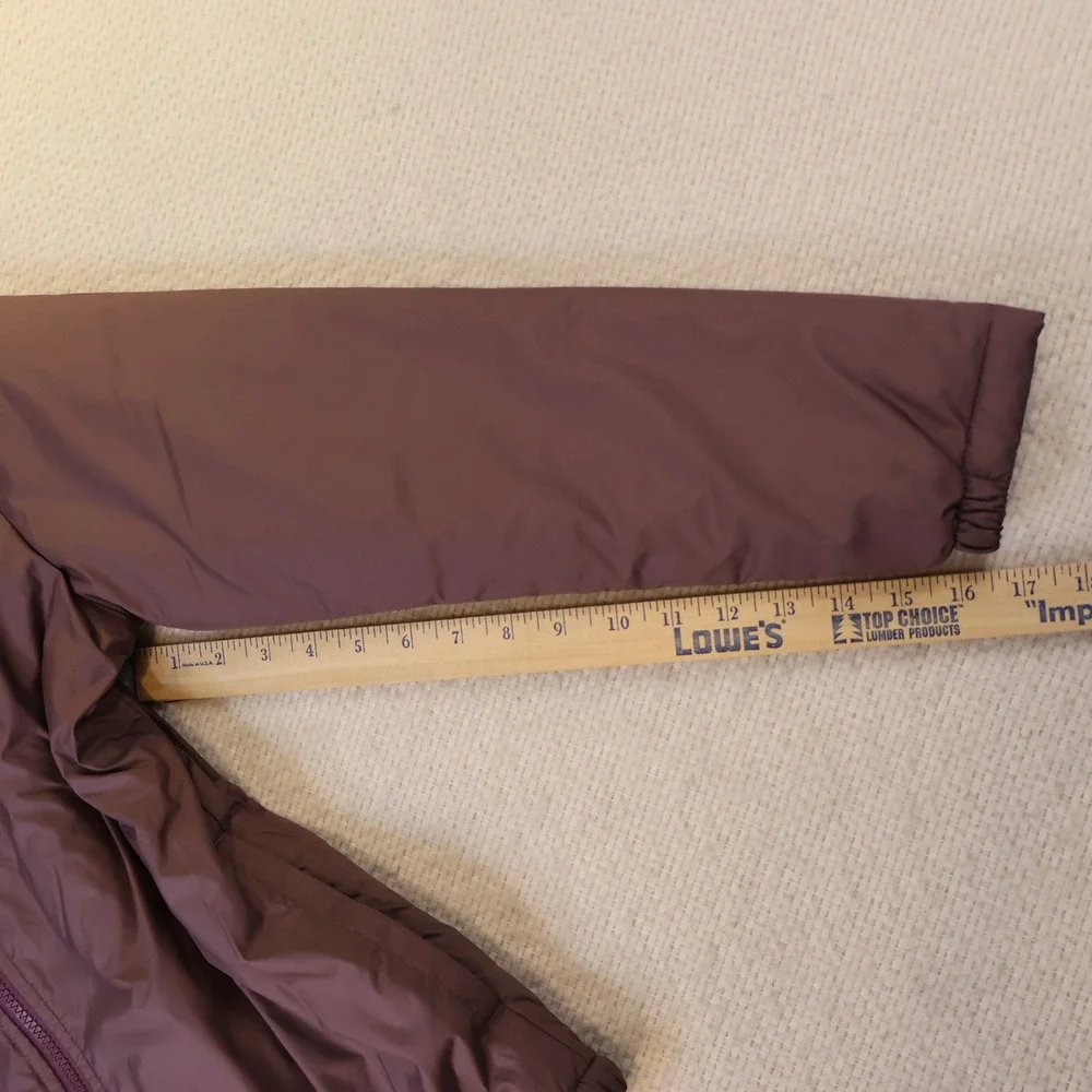 Patagonia Kids XL 14 Reversible Fleece Jacket Purple Tan Full Zip Outdoor Coat